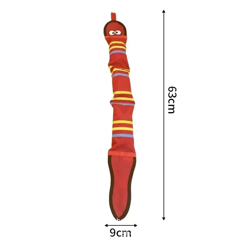 Squeaky Dog Toys Oxford Cloth Chew Cleaning Teeth Toy Puppy Training Interactive Supplies Pet Snake Shape Bite Resistant Toys