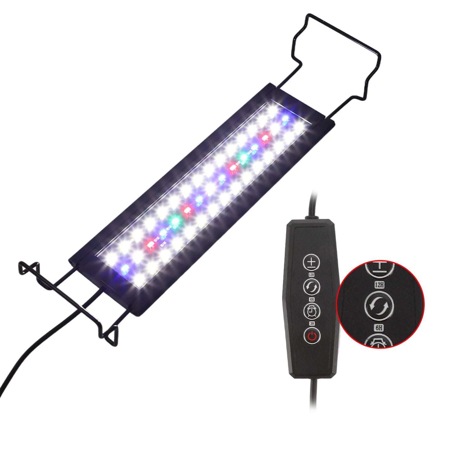 UXCELL Aquarium Light LED Fish Tank Light Timer Three Color Lighting Aquarium Light for Plants Fish and Aquatic Pet Supplies