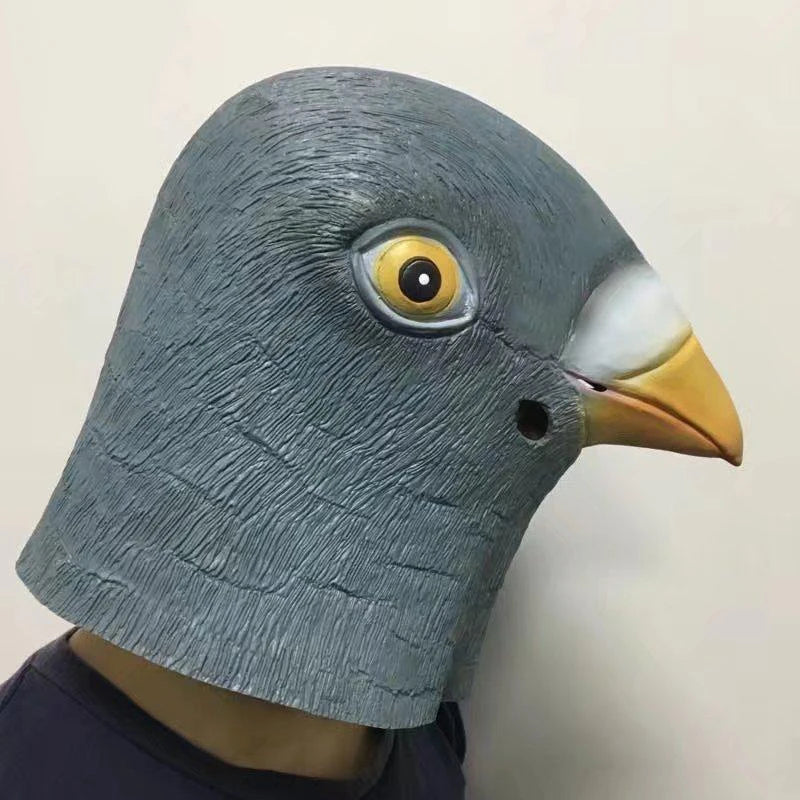 Headgear Pigeon Mask Super Cute Sparrow Mask Latex Animal Headgear Green Bird Headgear Day Dove Creative Party Accessories