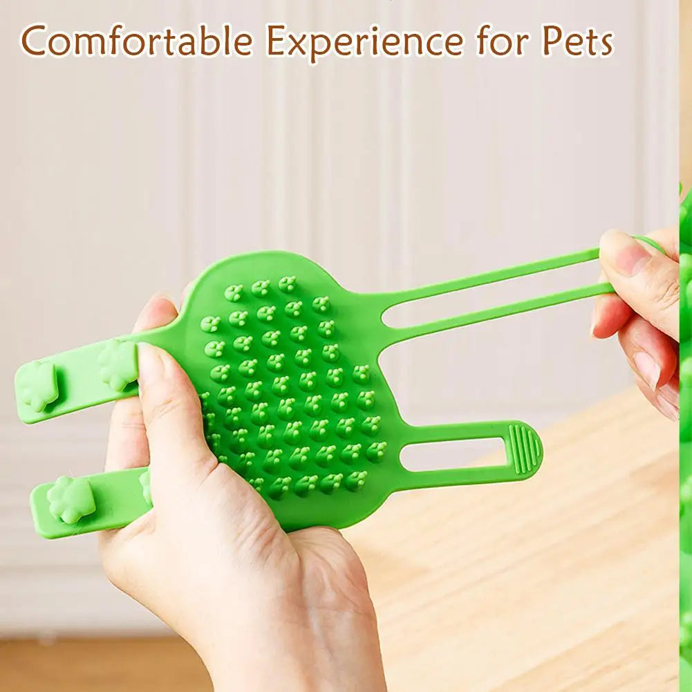 Dog Cat Hair Removal Comb Pet Massage Brush Self Cleaning Grooming Scratch Tool Cat Soft Rubbing Brush Combs Chair Wall Sil H4R0