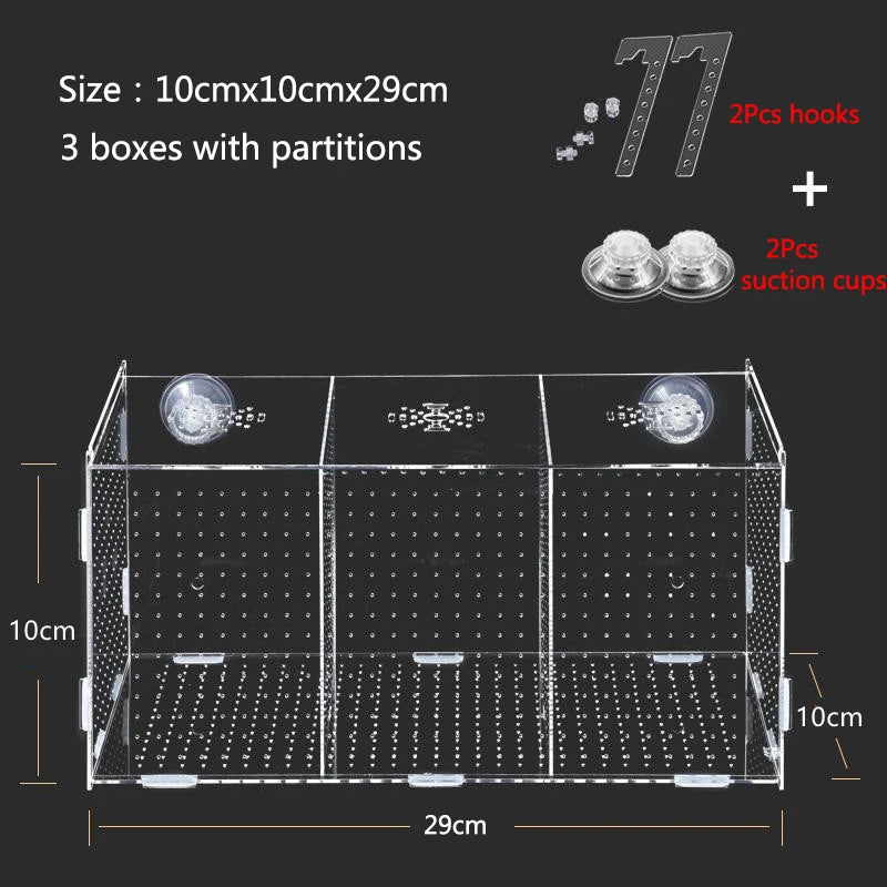 High Transparent Acrylic Aquarium Fish Breeding Isolation Box Fish Aquarium Breeder Hatching Incubator Feeding Tank Accessories