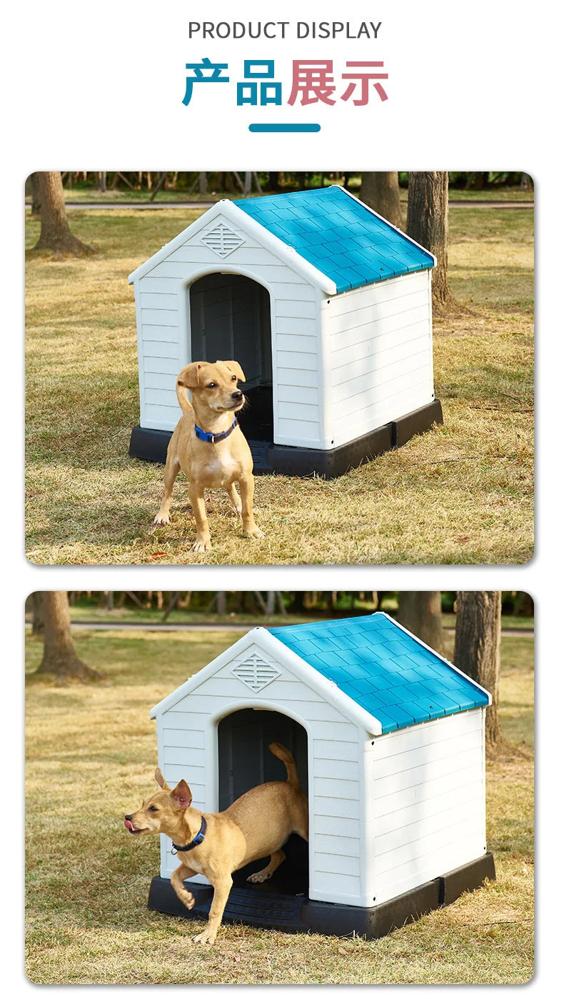 Stray kennel outdoor rainproof waterproof kennel pet dog shed large and small dog cage house type dog house outdoor