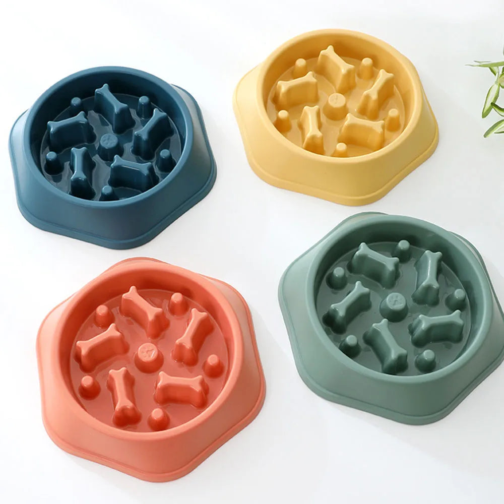 Dog Puppy Slow Feeder Bowl Non Slip Puzzle Bowl Anti-Gulping Dog Slower Food Feeding Dishes Pet Bowl for Large Medium Small Dogs