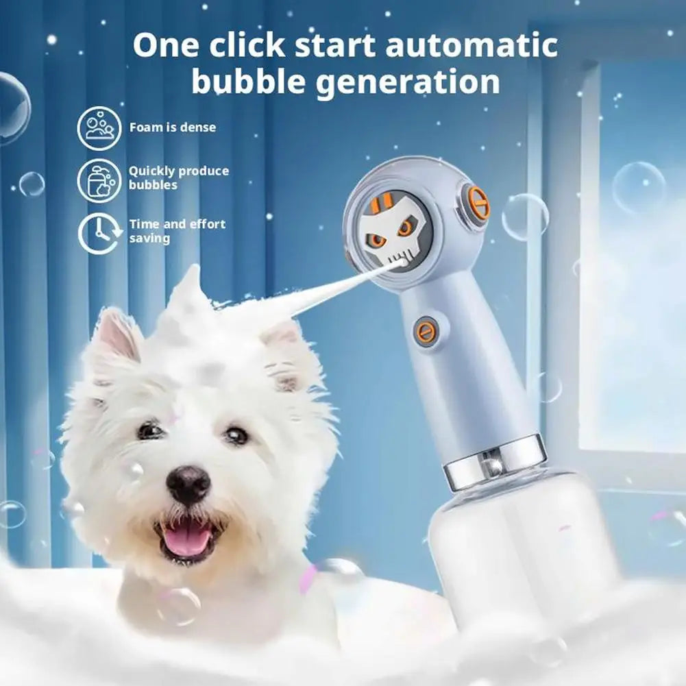 Electric Pet Dog Bath Shower Gel Foaming Machine IPX6 Waterproof Soap Dispenser Pet Bathing Supplies Rechargeable