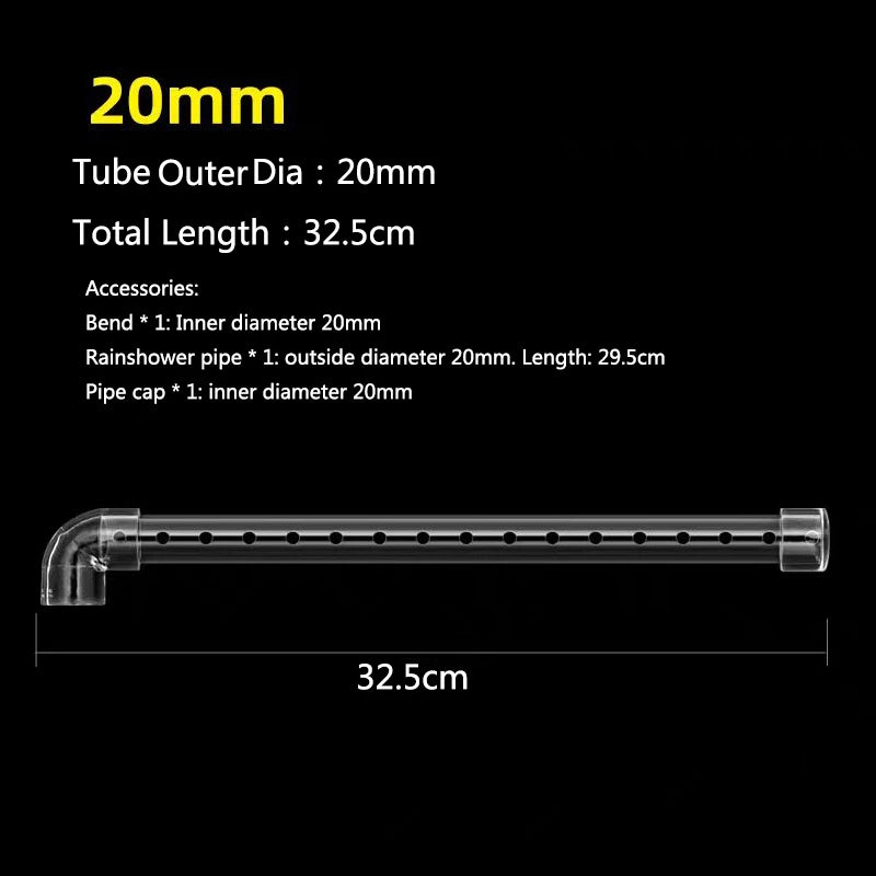 Aquarium Filter Rain Spray Bar Outflow Pipe Transparent Acrylic Rain Shower Outlet Tube Kit Fish Tank External Filter Accessries