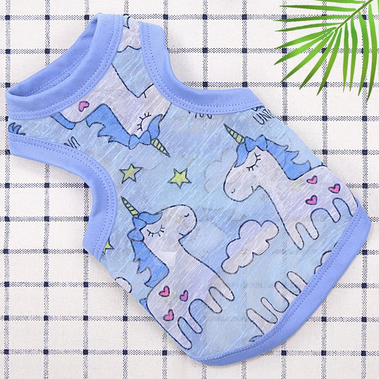 Pet Clothing Summer Sunscreen Cool Breathable Dog Vest Mesh Small Dog T-Shirt Outfit For Chihuahua Small Medium Dogs Accessories