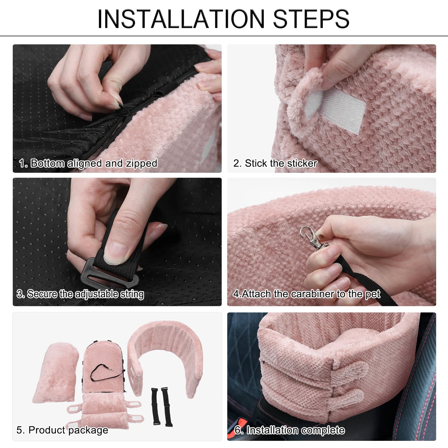 UXCELL Dog Car Seat Bags Hammock Pet Carriers Bed Car Rear Back Seat Protector Mat Carrier Bottom Travel Safety Accessories