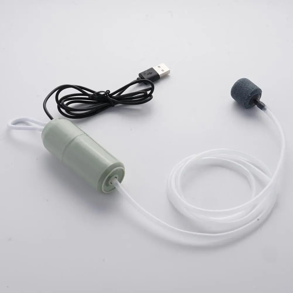 Aquarium Air Compressor Oxygen Refreshing Mini USB Oxygen Small Accessories 5V Aquarium Mini Oxygenator 1W Portable Pump E9M0