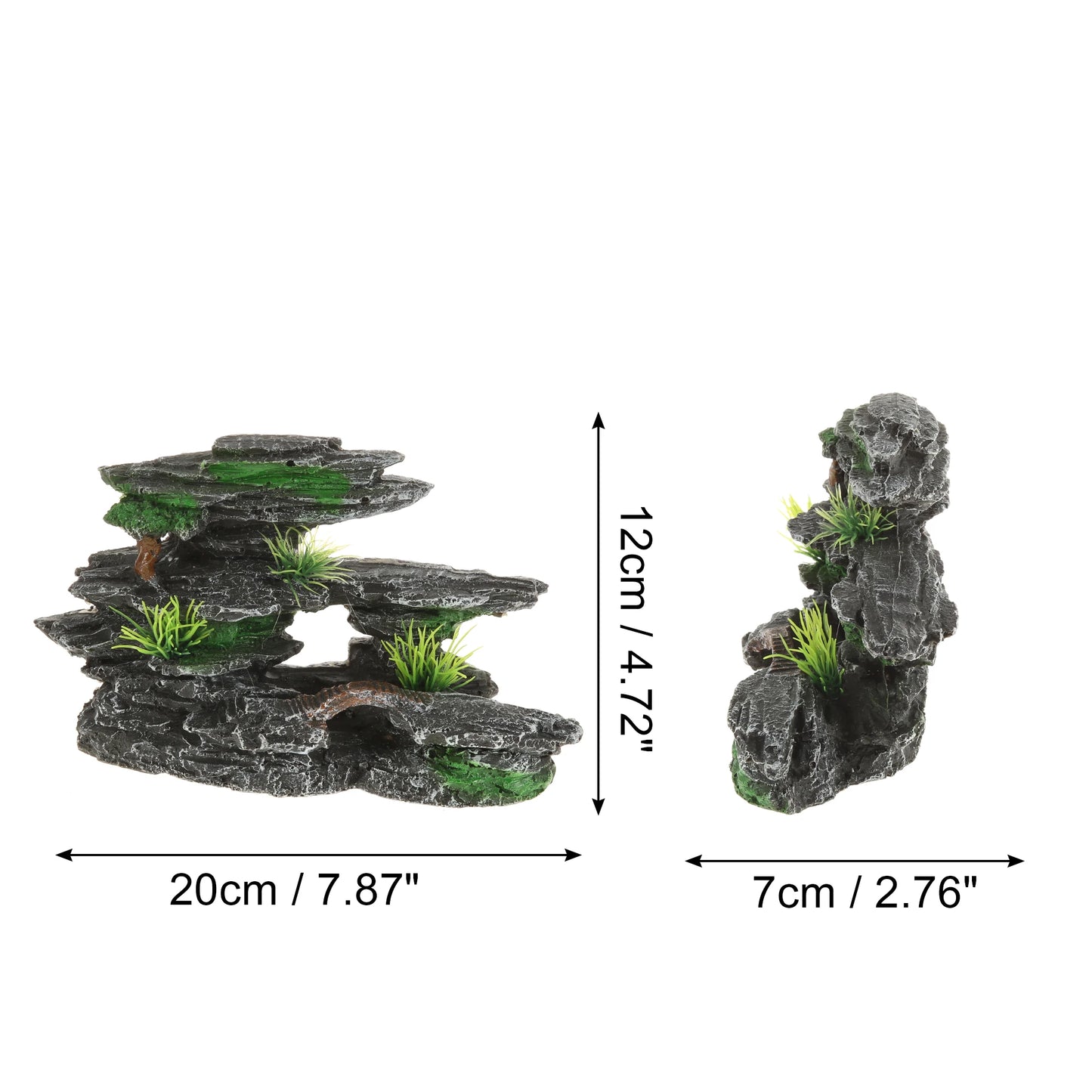UXCELL Artificial Resin Rockery Fish Tank Landscape Aquarium Decor Mountain Hiding Cave Pet Supplies Ornament Accessories