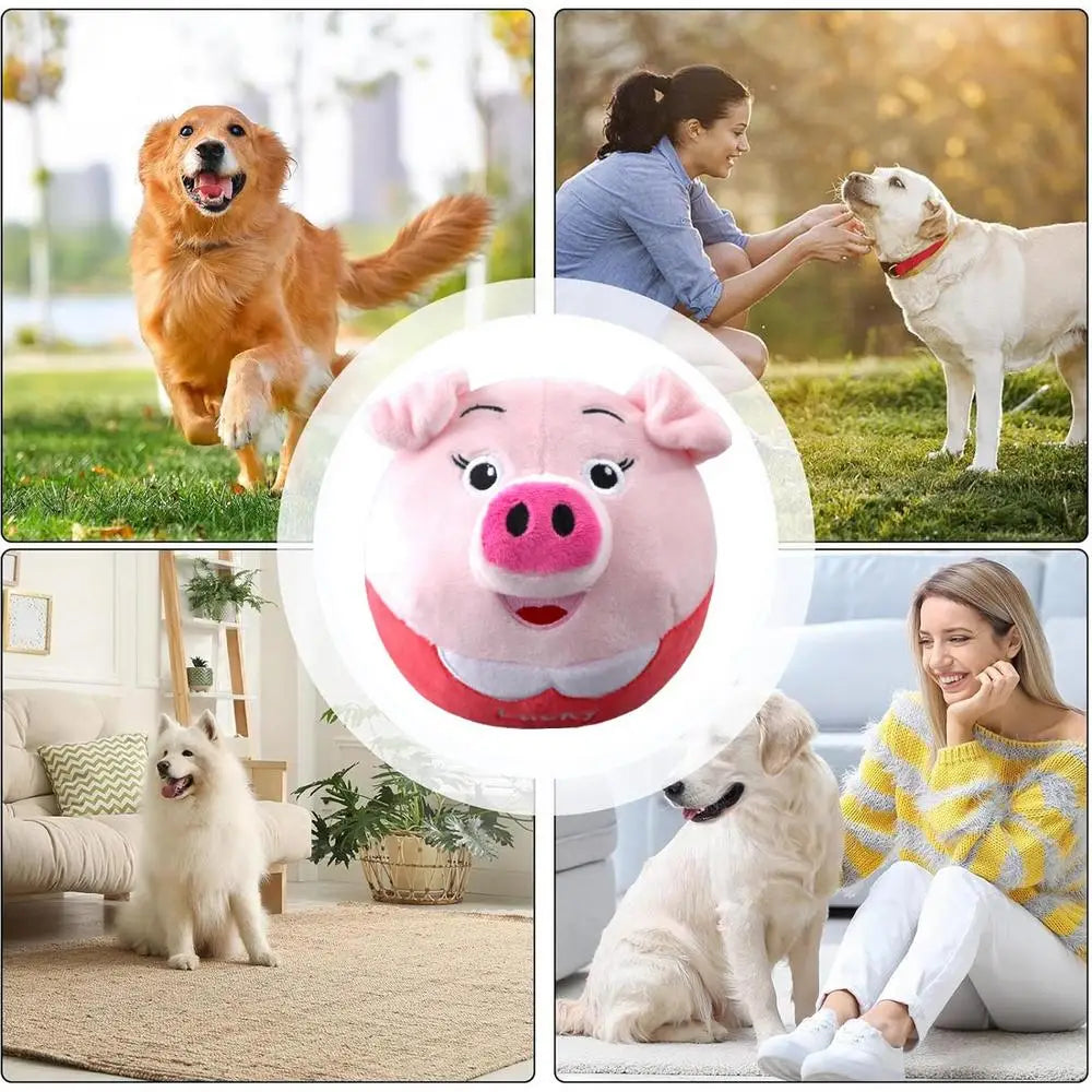 Active Moving Pet Plush Toy Plush Puppy Dog Toys That Move Auto Bounce Squeaky Pet Toy Dog Toys Soft Plush Pet Toy Cute Fun