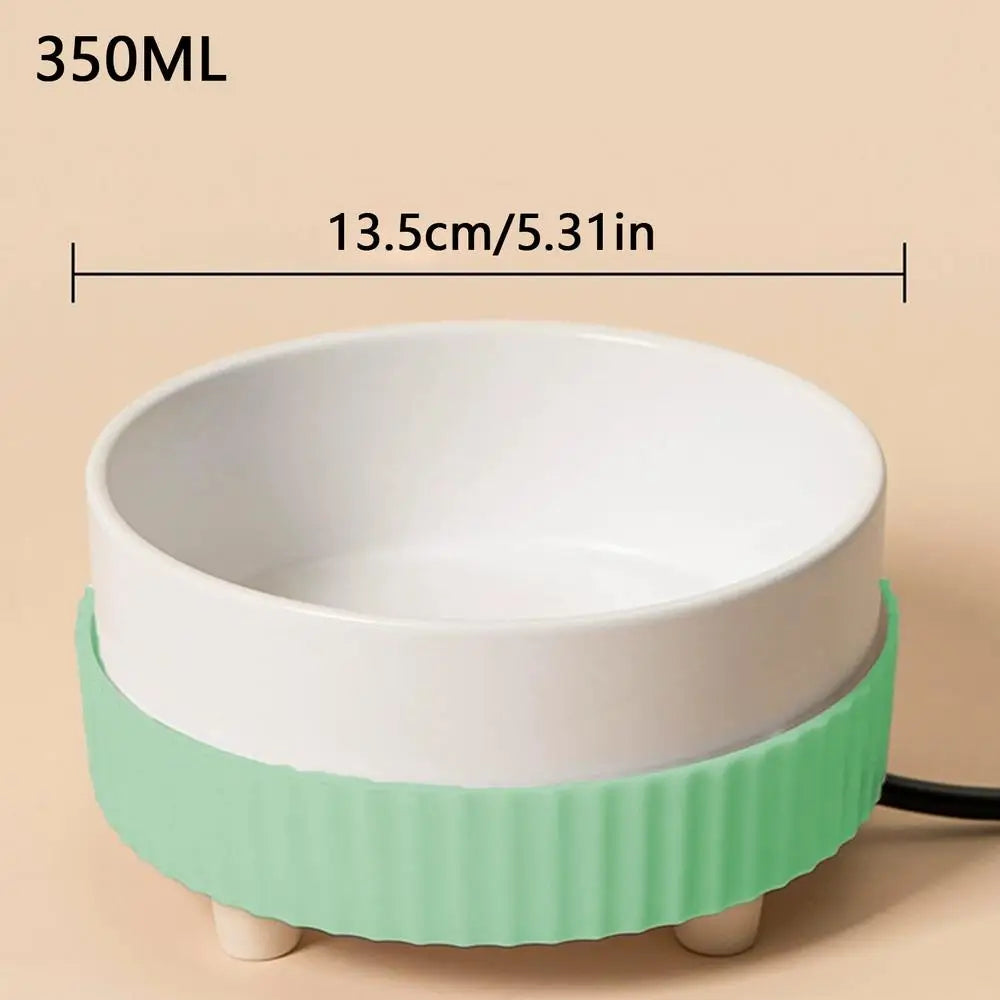 Dogs Heated Water Bowl For Pet Winter Heated Water Feeder Constant Temperature USB Rechargeable Heating Bowl Pet Accessories
