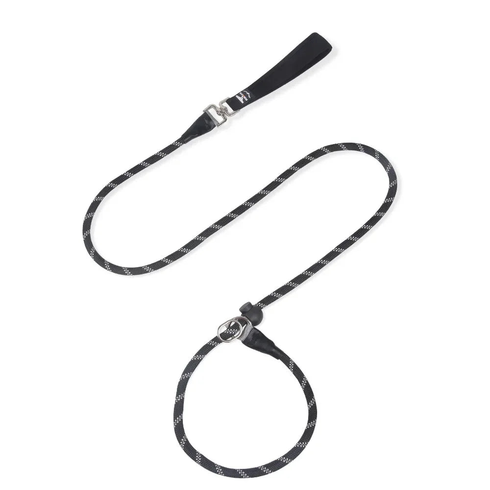 Dog Collar Dog Leash P Chain Slip Rope Leads Leash Pet Puppy Nylon Rope Adjustable Loop Collar Slip Lead for Training Large Dogs