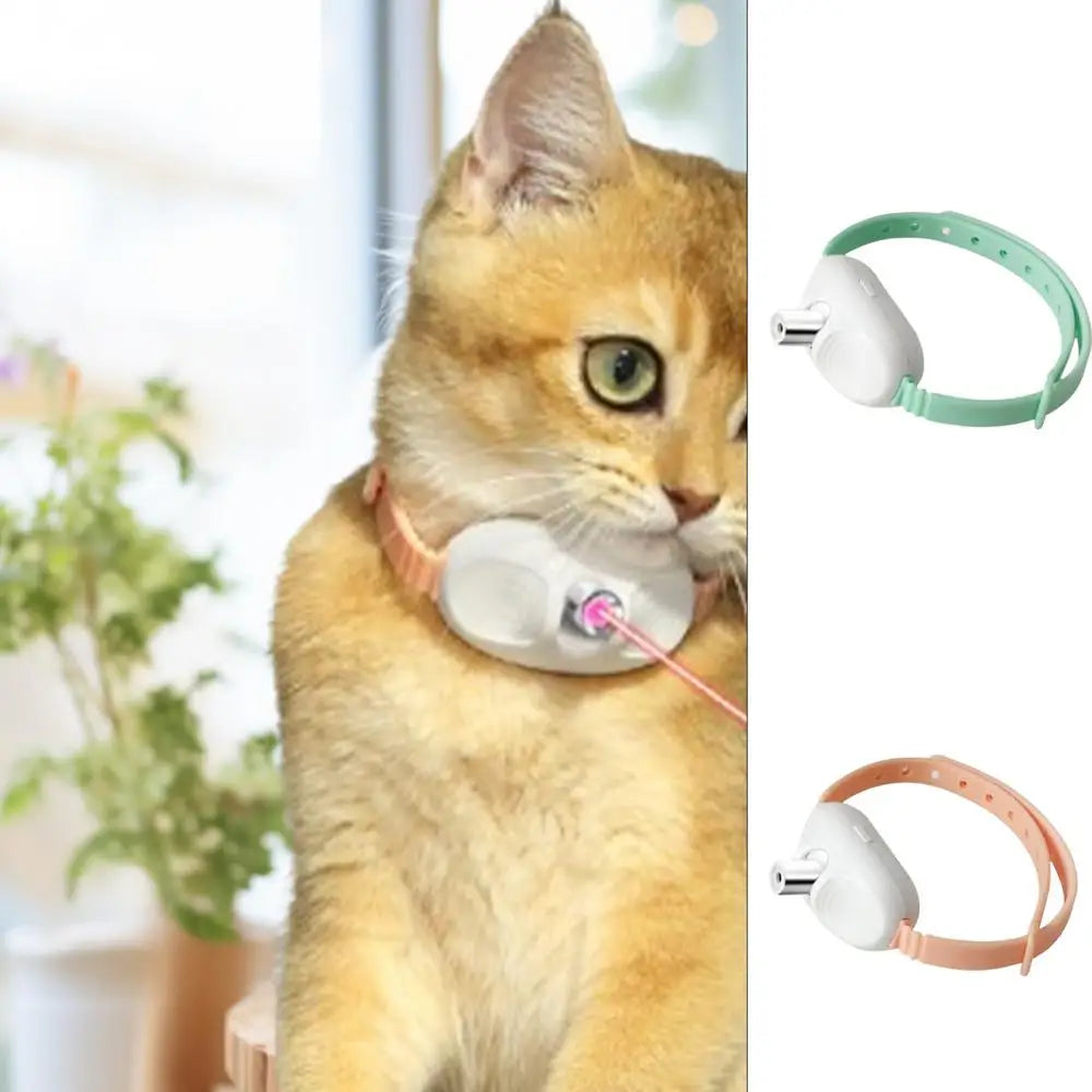 Laser Cat Collar LED Laser Cat Teasing Toy Cat Collar Toy Electric Smart Laser Teasing Cat Interactive Toy Kitten Playing Toy
