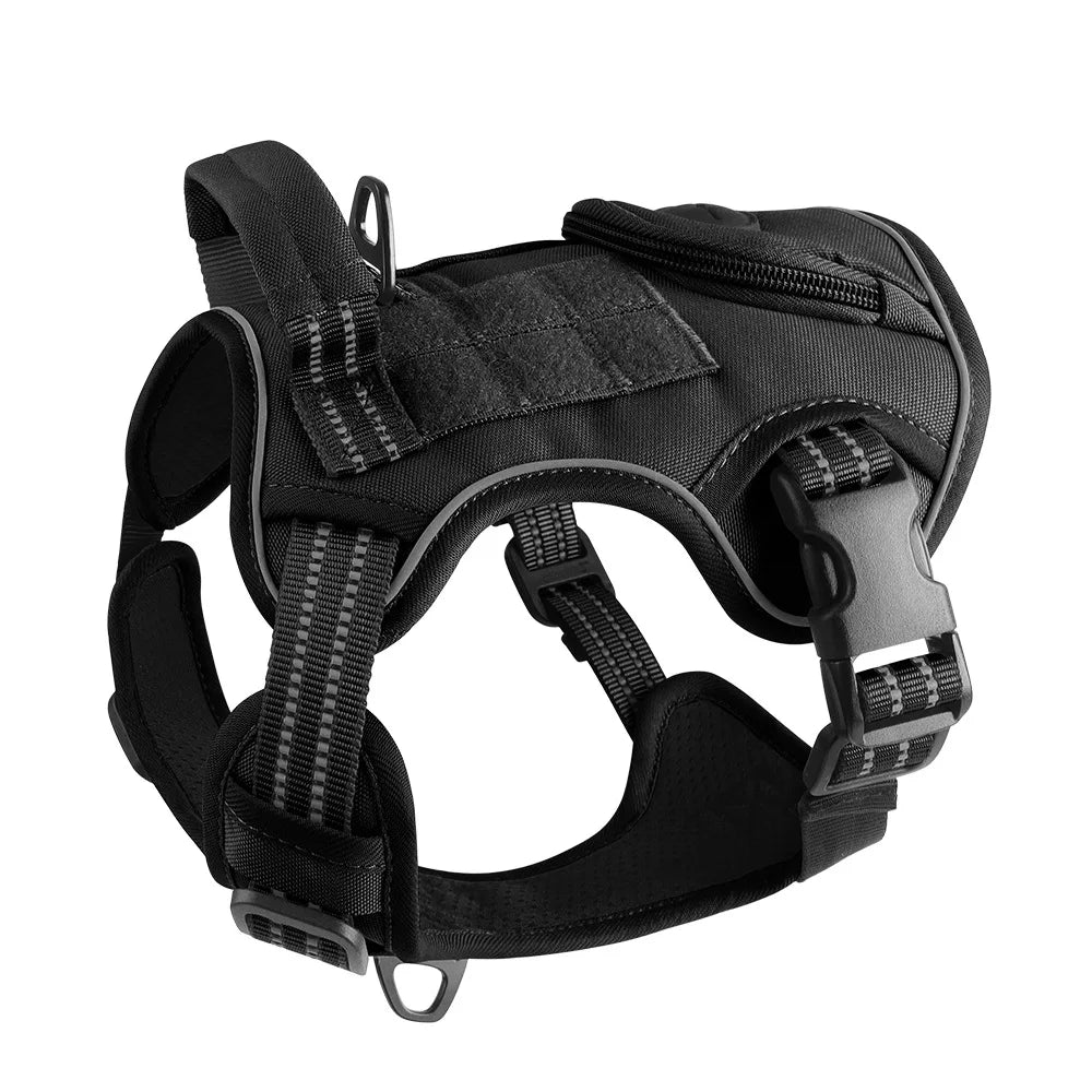 Pet Chest Strap Dog Tactical Chest Back Outdoor Medium Large Dog Vest Explosion proof Punching Traction Rope