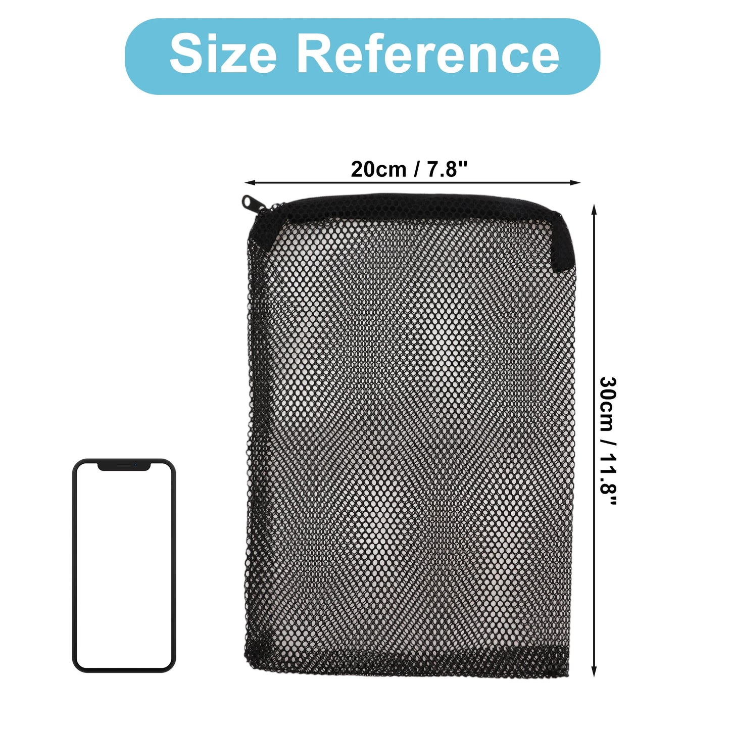 UXCELL Aquarium Filter Media Bags Fine Zipper Mesh Filter Bags for Fresh Saltwater Tanks Reusable Fish Tank Filter