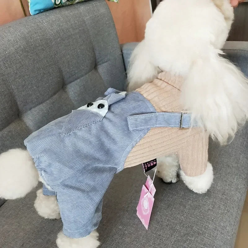 Spring and Autumn New Pet Dog Rompers Small Dog Four-legged Clothes Sweater Pet Puppy Fluffy Skirt Cute Jumpsuit for Dogs