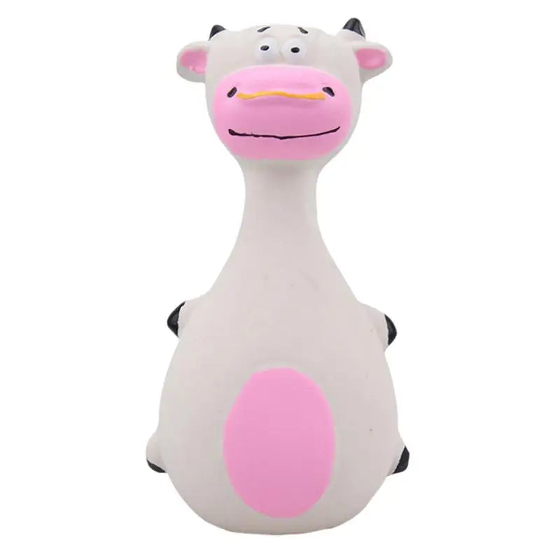 Squeaky Dog Toys Latex Dog Chew Toy Animal Bowling Shape Interactive Squeaky Puppy Toys For Pet Dog Training Playing Chewing