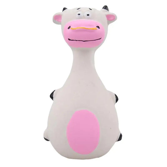 Squeaky Dog Toys Latex Dog Chew Toy Animal Bowling Shape Interactive Squeaky Puppy Toys For Pet Dog Training Playing Chewing