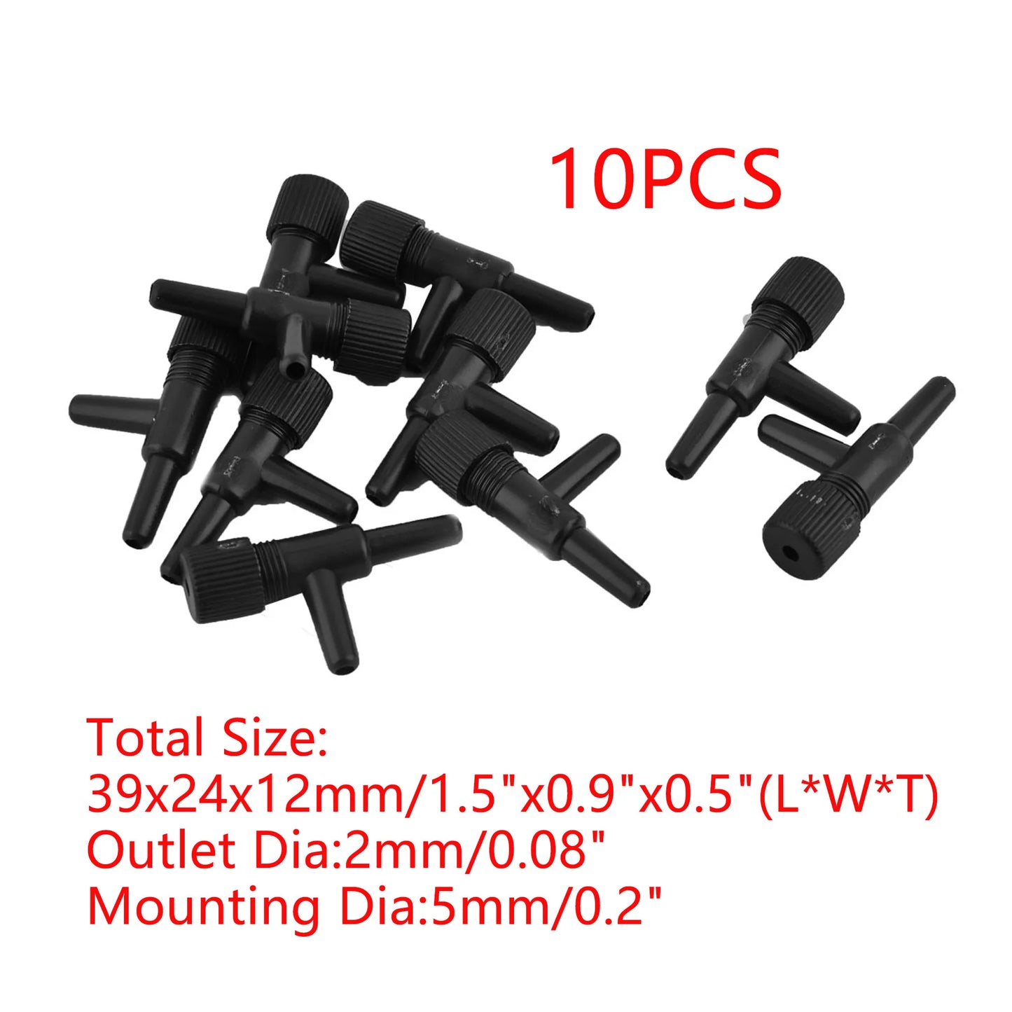 UXCELL Fish Tank Air Line Tubing Volume Control Valve 2 ways Aquarium Connector Pump Flow Pipe Valves Tube Hose Accessories