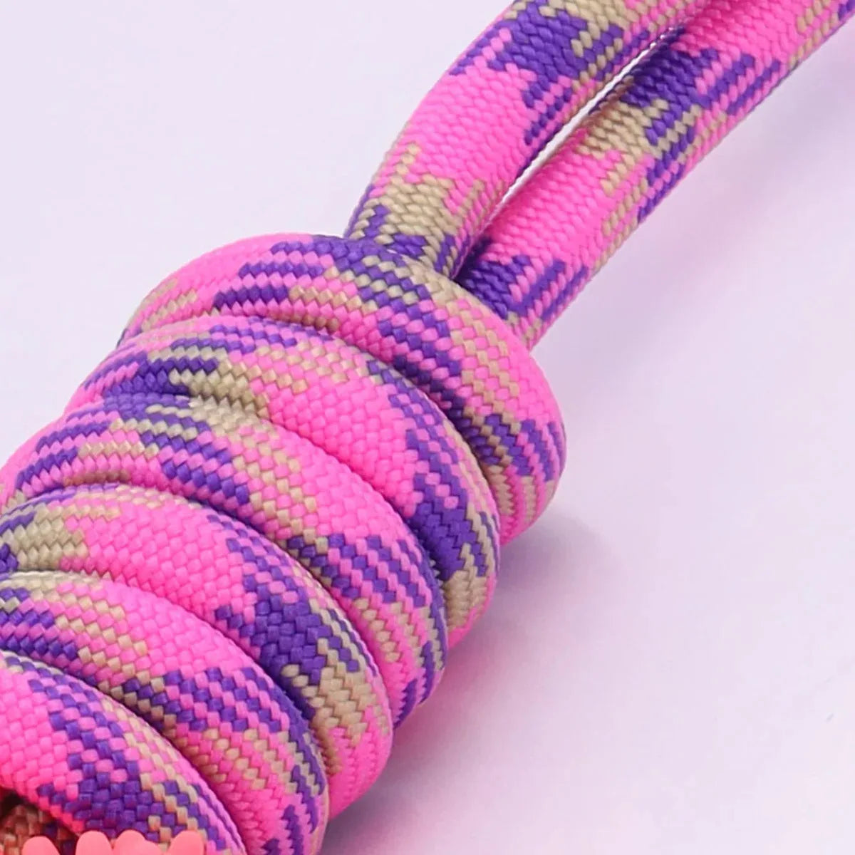 Interactive Training Dog Toys for Small Medium Dogs Rubber Spiked Ring with Rope Chewing Toys Dog Teeth Cleaning Pet Supplies