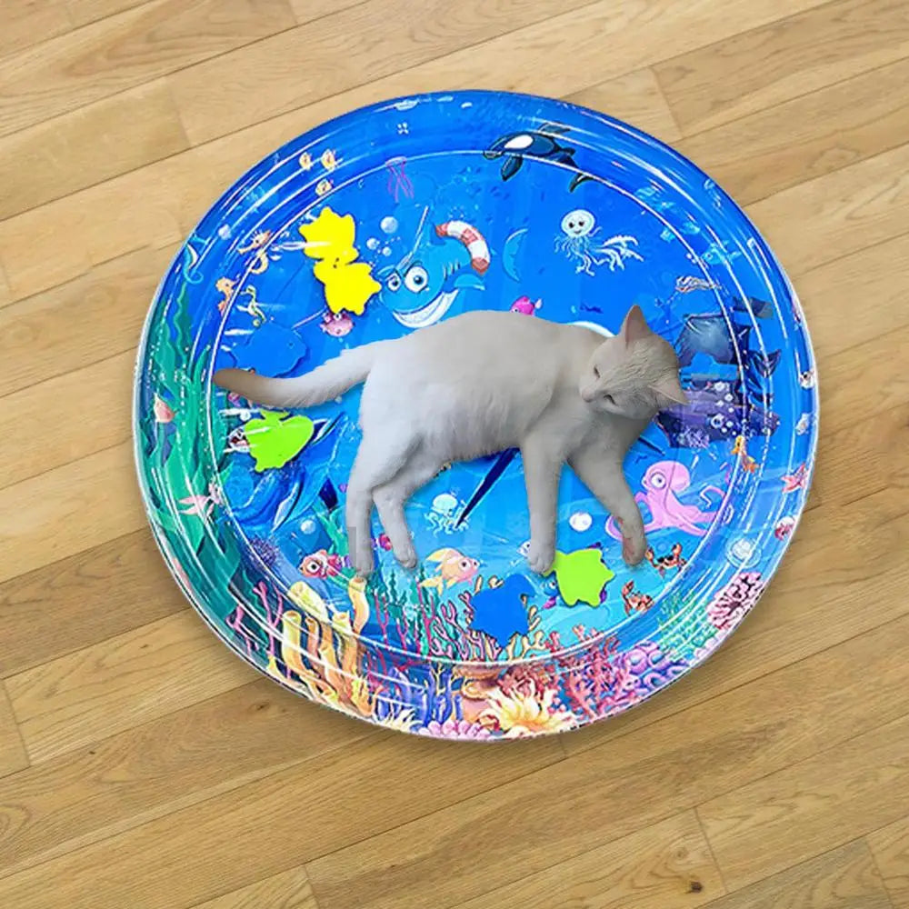 Water Play Mat For Cat Sensory Water Mat Water Sensory Play Mat Cat And Dog Pet Playmat Sea Ocean Theme Sensory Toy Pet Supplies