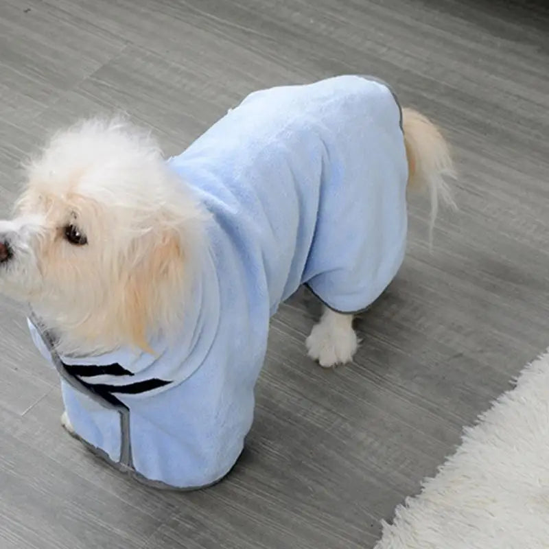 Dog Towel Wrap Dog Bath Towel Robe Super Absorbent Machine Washable Fast Drying Soft Lightweight Dog Drying Coat For Poodle