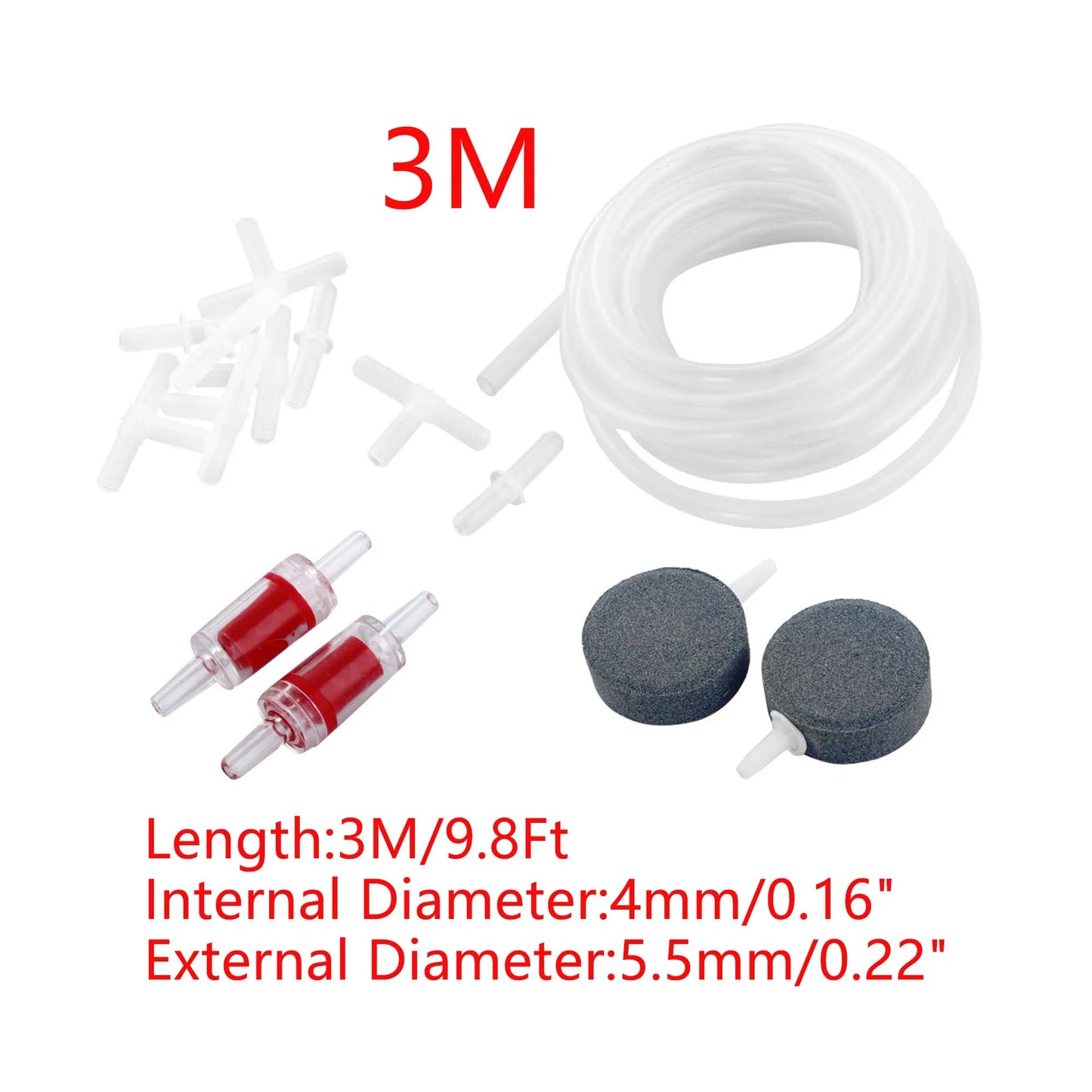 UXCELL Aquarium Silicone Tube Hose Connector ID 4mm Flexible Pipe Water Hose Connector Pump Parts Tools Fish Tank Accessories