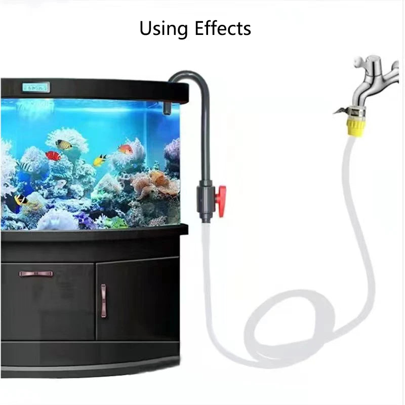 U-Shaped Fish Tank Water Changer Tube Aquarium Cleaning Tools Hanging Water Dispenser Supply Pipe Wall Mounted Elbow Hose