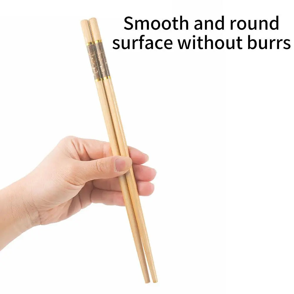 Green And Healthy Natural Bamboo Chopsticks 5 Pairs New Home Use Mildew-proof And High Temperature Resistant Environmentally