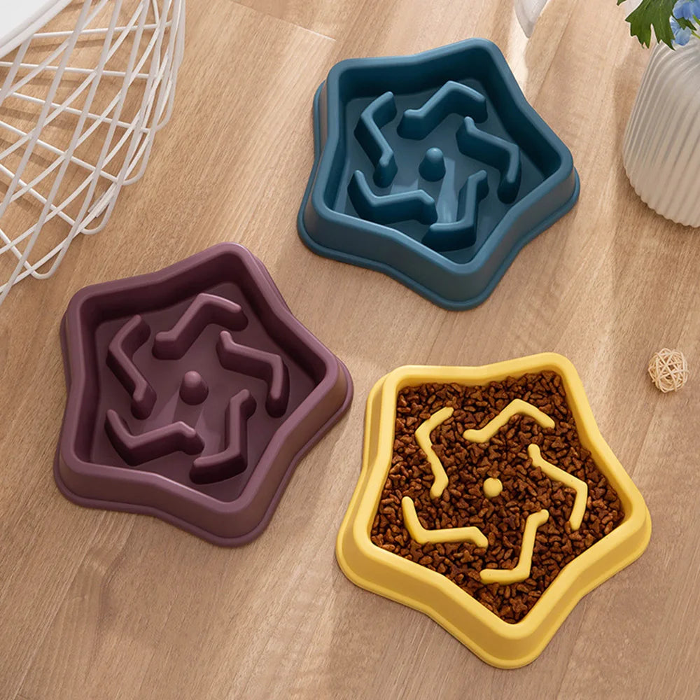 Dog Puppy Slow Feeder Bowl Non Slip Puzzle Bowl Anti-Gulping Dog Slower Food Feeding Dishes Pet Bowl for Large Medium Small Dogs