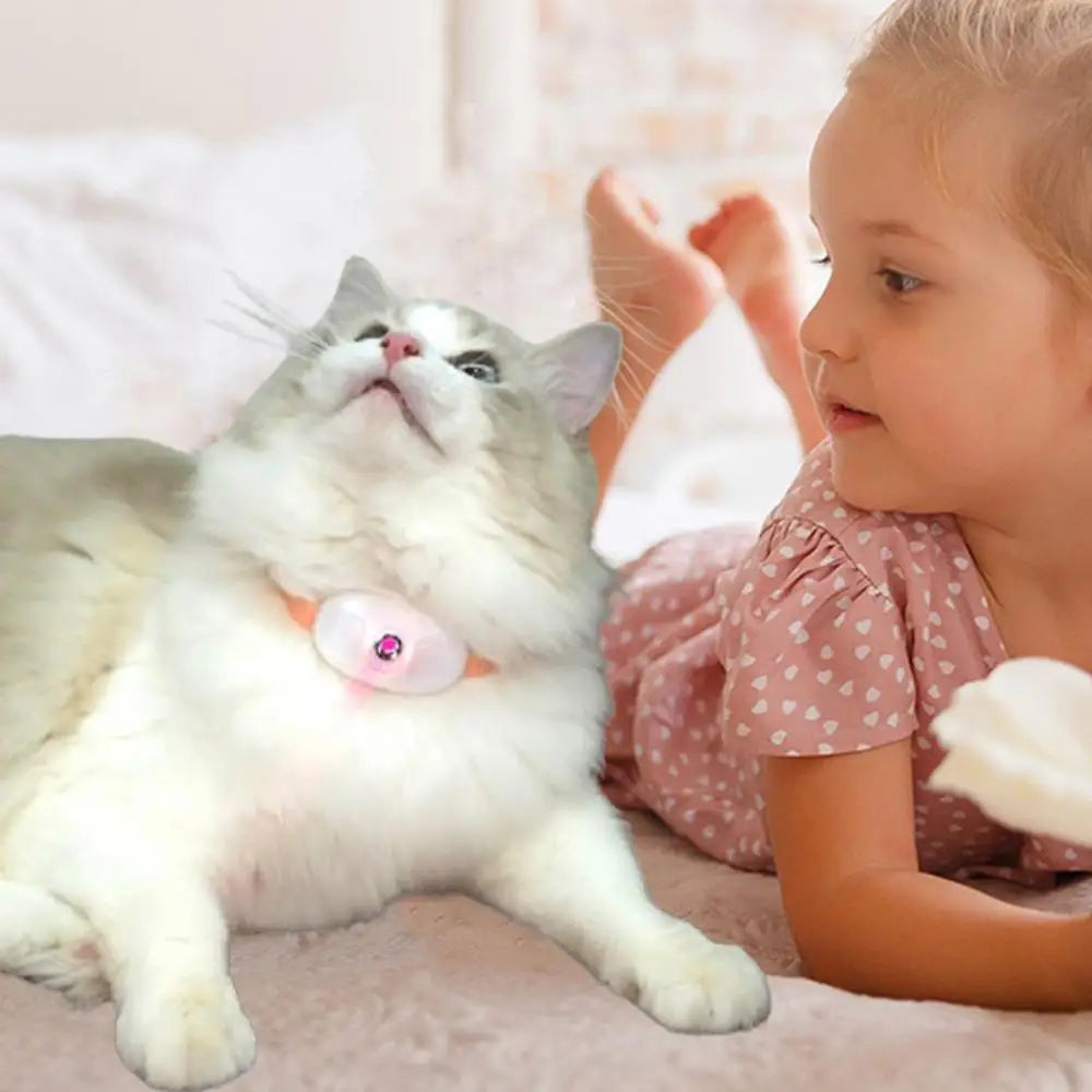 Laser Cat Collar LED Laser Cat Teasing Toy Cat Collar Toy Electric Smart Laser Teasing Cat Interactive Toy Kitten Playing Toy