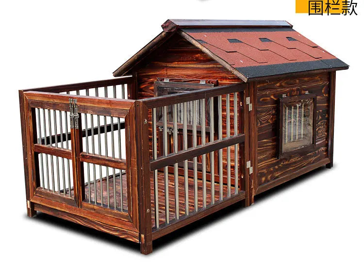 4XL Pet Kennel Large Dog Summer Cooler All Seasons Universal Medium Dog Kennel Solid Wood Removal and Washing