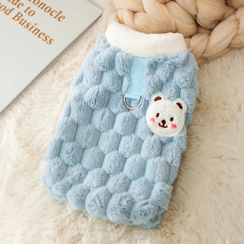 Fleece Dog Clothes Dog Winter Vest Puppy Sweatshirt Chihuahua Bichon Pug French Bulldog Costume Pet Warm Coat Small Dog Hoodie