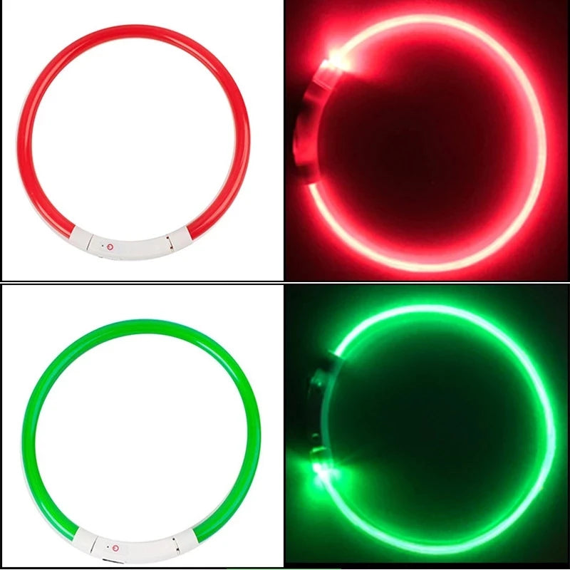 Led Usb Dog Collar Pet Dog Night Luminous Charge Collar Led Night Safety Flashing Glow Dog Loss Prevention Collar Pet Accessorie