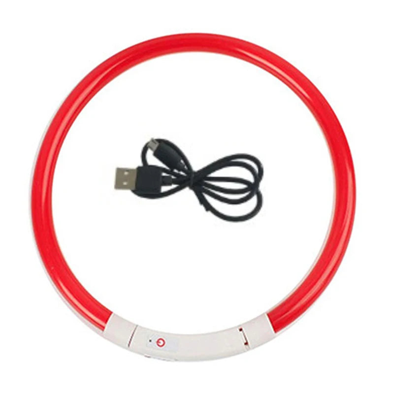 Led Usb Dog Collar Pet Dog Night Luminous Charge Collar Led Night Safety Flashing Glow Dog Loss Prevention Collar Pet Accessorie