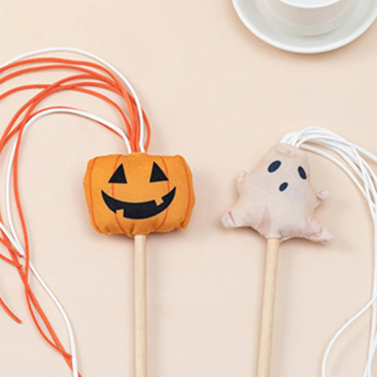 Cat Toy Cat Teaser Sticks Halloween Cat Stick Tassel Cat Stick Cute Cat Toy Halloween Pet Supplies