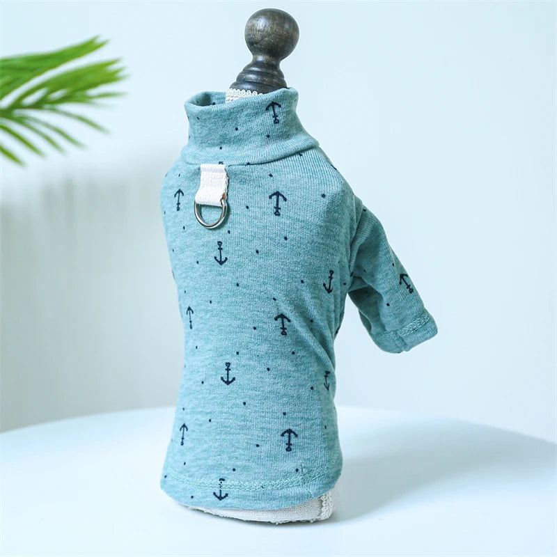 Breathable Cotton Small Medium Dog Clothing Mini Printing Sweatshirt for French Bulldog Brand Designer Autumn Warm Cat Clothes