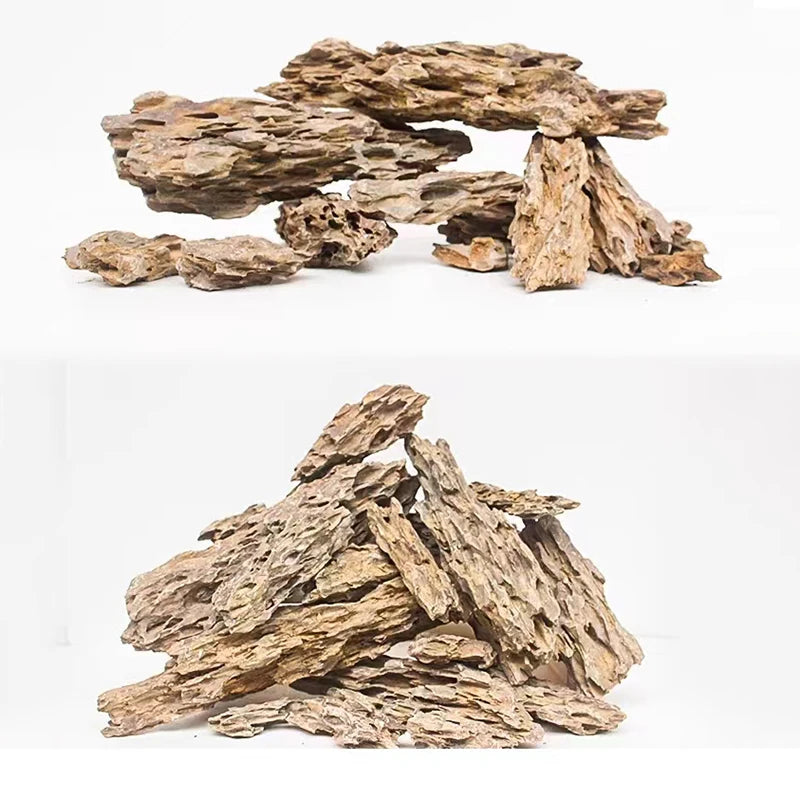 Natural Aquarium Decoration Stone Rockery Landscaping Fish Tank Porous Pine Stone Beautiful Landscape Good for Plants Growth