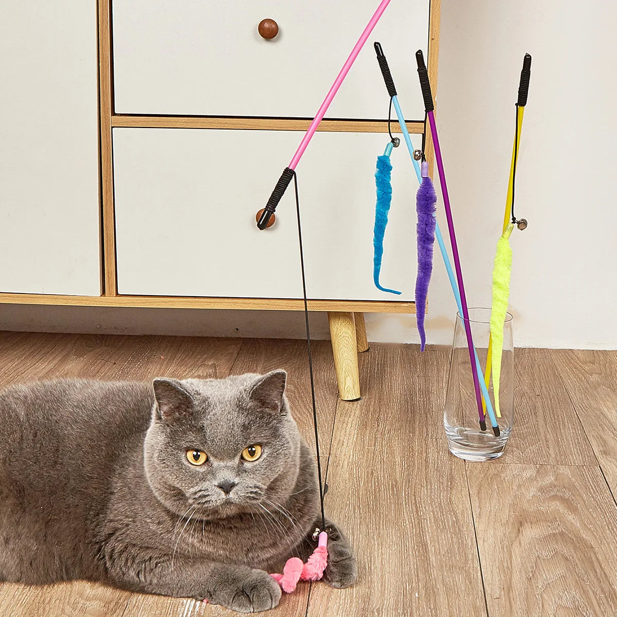 Cat Toy Cat Teaser Sticks Caterpillar Tease Cat Stick Insect Tease Cat Stick Plastic Rod Interactive Tease Cat Stick Cat Toy