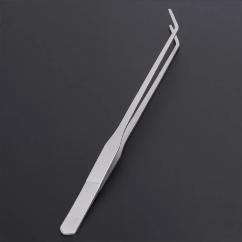 27cm Black Stainless Steel Curved Aquarium Tweezers Aquarium Plants Tweezer Straight Fish Tank Cleaner aquarium accessories