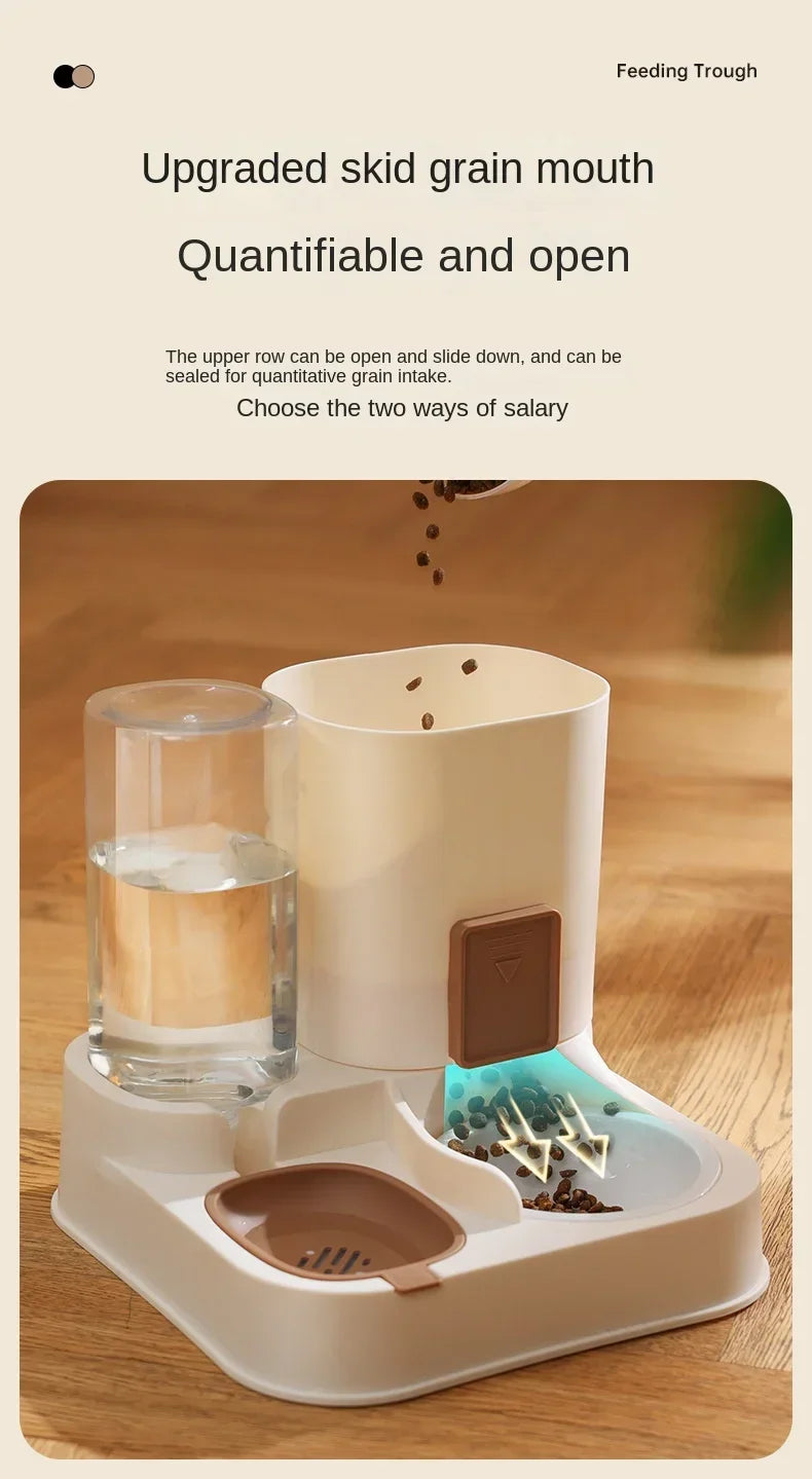 New Type of Pet Cat Large Water Dispenser Automatic Water Feeder Food Container Water and Grain Integrated Dry Wet Separation