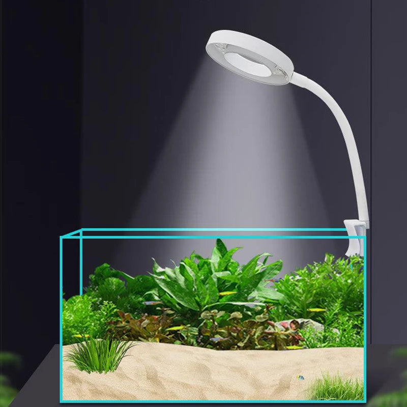 8W 5V USB Aquarium Light LED Waterproof Fish Tank Lighting Underwater Fish Lamp Aquariums Decor Plant Lamp Adjustable LED light