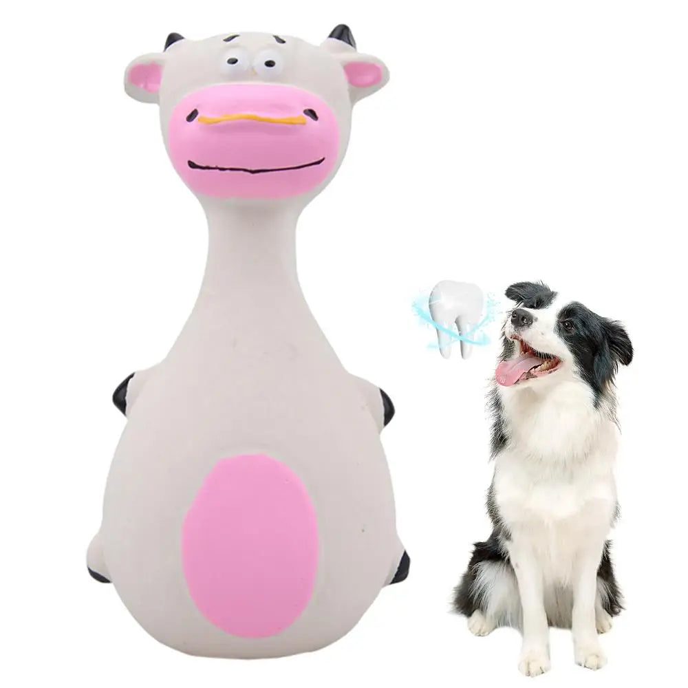 Squeaky Dog Toys Latex Dog Chew Toy Animal Bowling Shape Interactive Squeaky Puppy Toys For Pet Dog Training Playing Chewing