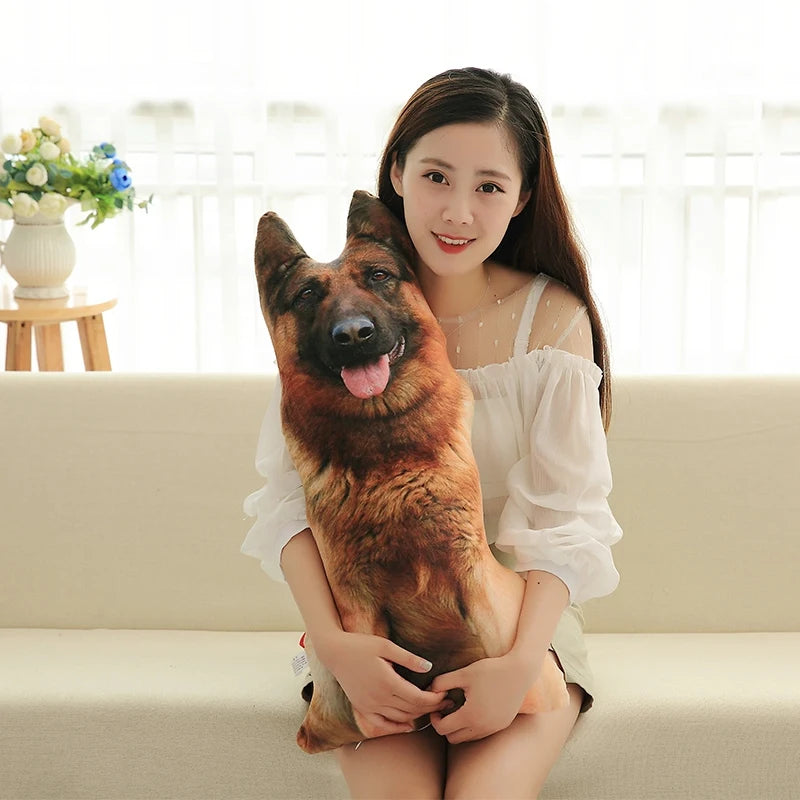 50cm Cute Lifelike 3D Cat Dog Plush Toys Stuffed Soft Animal Doll Simulation Sleep Pillow Sofa Cushion Home Decor Gift
