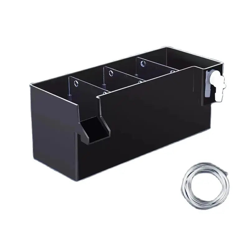 Black Fish Tank External Filter Box Acrylic Filter Dry and Wet Separation Small Silent External Suspend Aquarium Drip Overflow