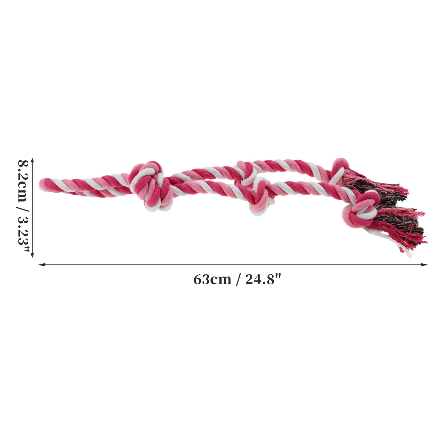 UXCELL Dog Chew Toys Knots Shape Braided Cotton Teeth Cleaning Rope Casual Puppy Bite-resistant Chewing Rope Pet Products