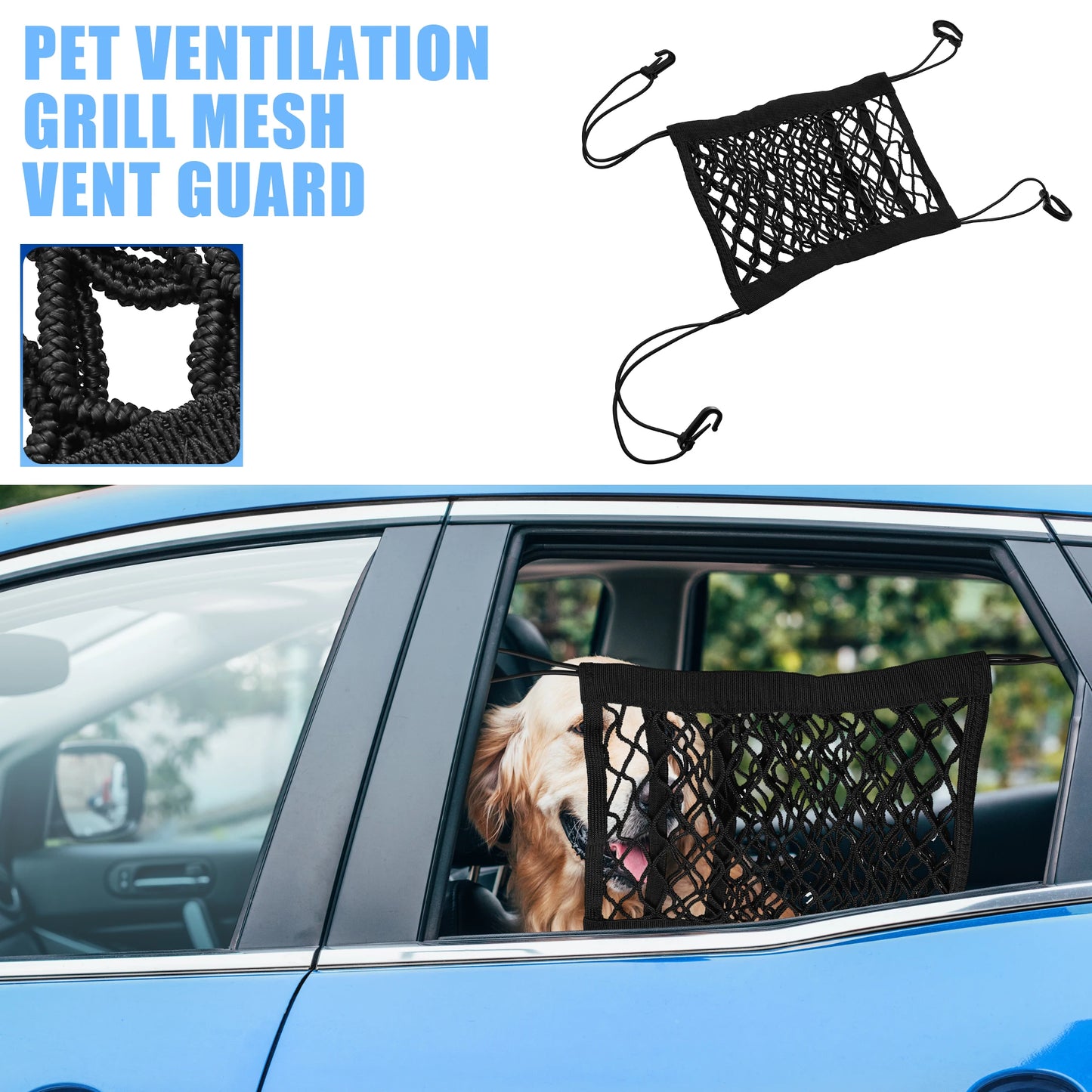 UXCELL Dog Seat Fences Protection Net Safety Storage Bag Pet Mesh Travel Isolation Back Seat Barrier Puppy Car Accessories