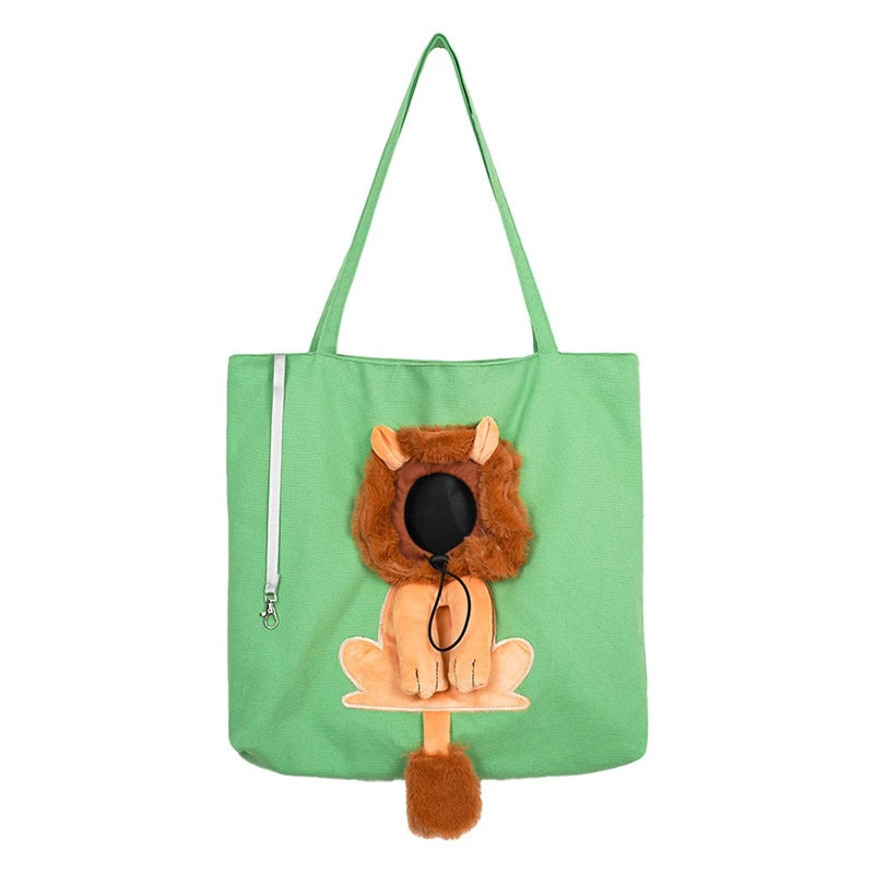 Outdoor Walking Pet Bag for Chihuahua Cartoon Animal Funny Medium Dog Accessories Travel Protective Adjustable Hole Handbags