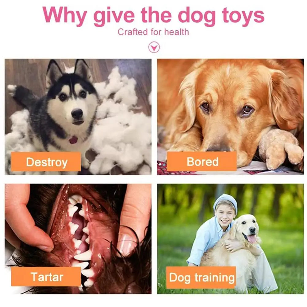 Pet Toys Cute Pet Chewing Teething Toys Cartoon Embroidery Bite-resistant Decompression Duck Pig Elephant Sounding Toys