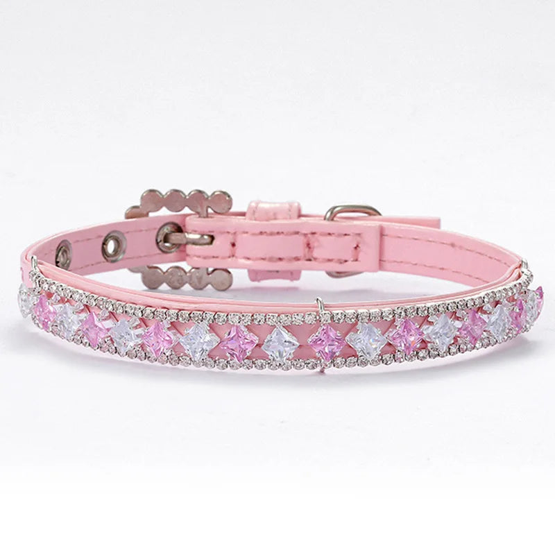 Luxury Rhinestone Puppy Collar for Small Dogs Cat Necklace Bling Crystal Jewelry Pet Accessorie Princess Diamond Wedding Collar